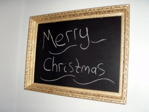 Merry Christmas Chalkboard Message