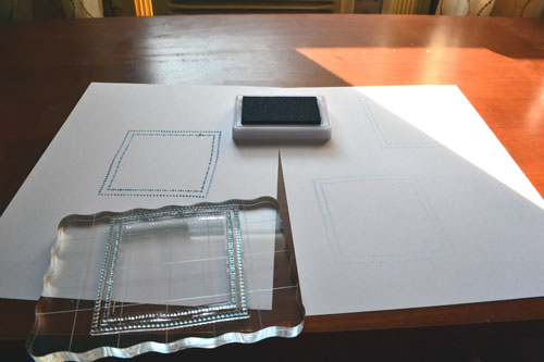Stamping Guest Book Pages
