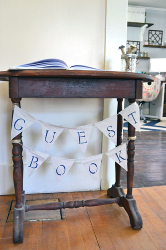Guest Book Table & Bunting