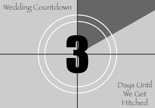 Wedding Countdown 3 Days