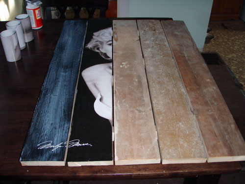 Glueing The Poster Pieces On