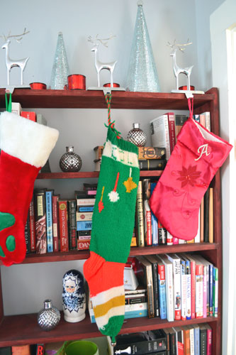 Stockings Hung On The Bookcase
