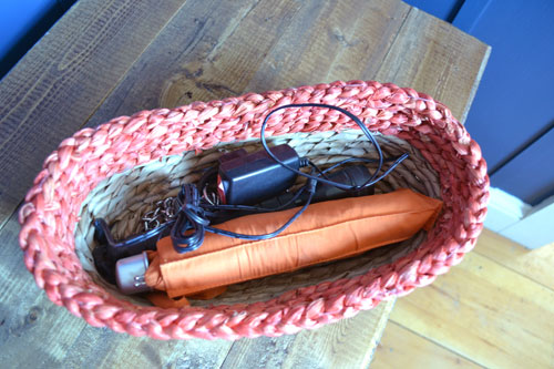 Umbrella And Goose Stuff In Basket