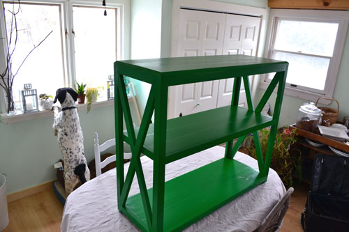 Green Painted Bookcase