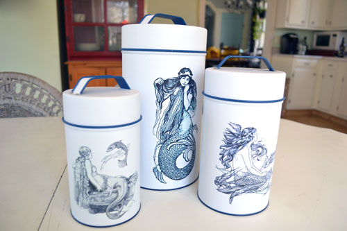 Metal Mermaid Canisters From Home Goods