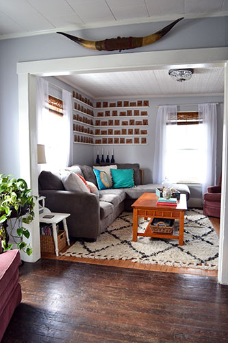 View From Parlor Into Living Room Post Bull Horns