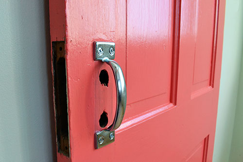 A Man Pink Door