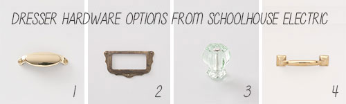 Dresser Makeover Hardware Options From Schoolhouse Electric