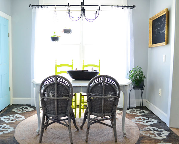 Gray Wicker Dining Chairs