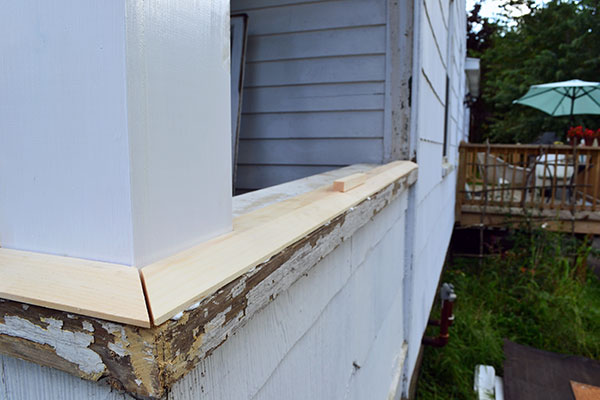 Installing Porch Window Sill