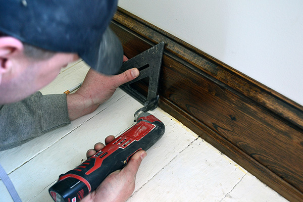 Cutting And Removing Trim For Closet Build