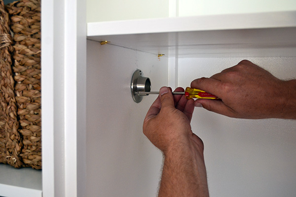 Installing a closet rod sales