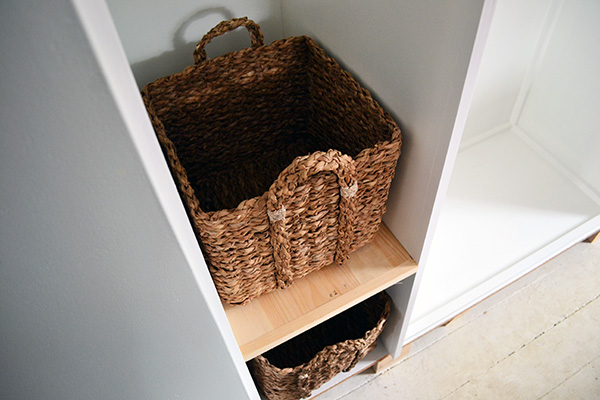 Master Closet Basket Shelves