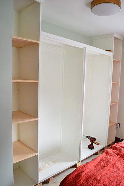 Master Closet Shelf Building