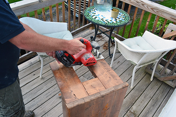 Bench Turned Coffee Table Trimming