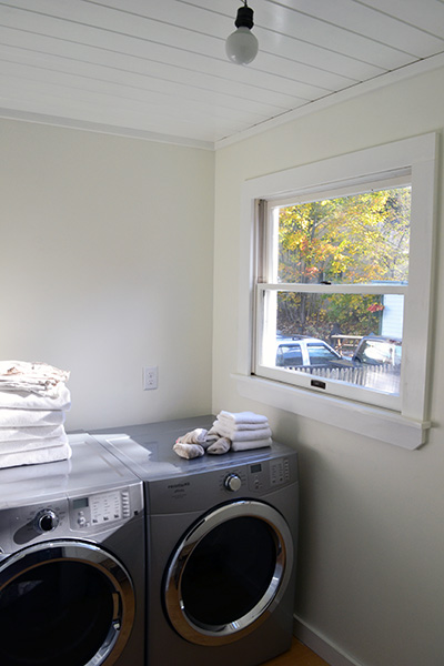 Planked Laundry Room Ceiling