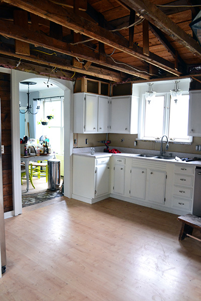 Kitchen Renovation Ceiling Removed