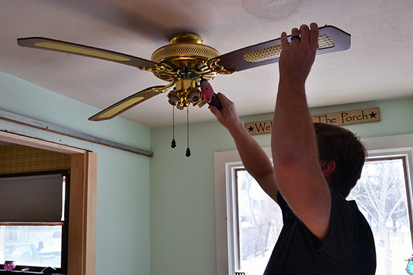 Kitchen Renovation Removing A Ceiling Fan