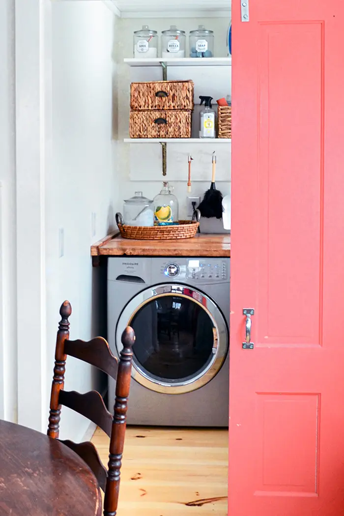 28 Pretty & Functional Laundry Room Shelving Ideas