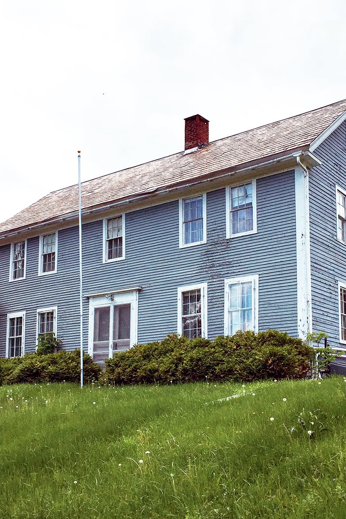 Vermont 1781 farmhouse on closing day, before image before restoration and remodeling began
