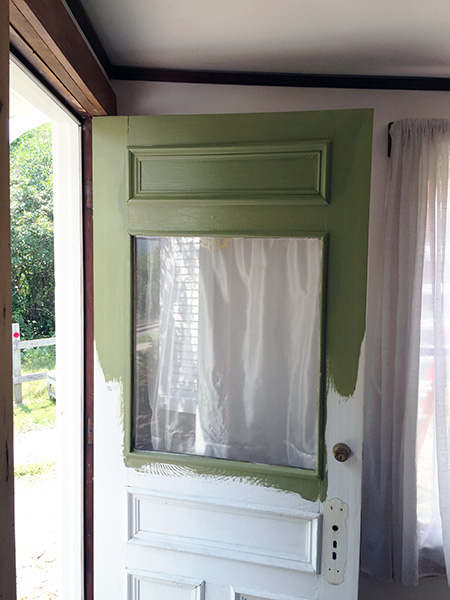 Green Door Painting In Progress