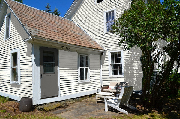 Patio Exterior Paint Mockup White With Charcoal Door