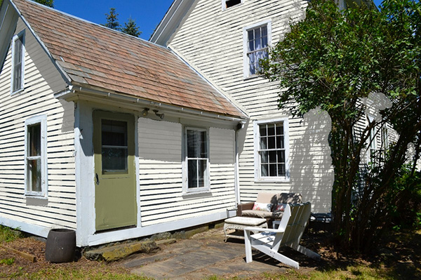 Patio Exterior Paint Mockup White With Green Door