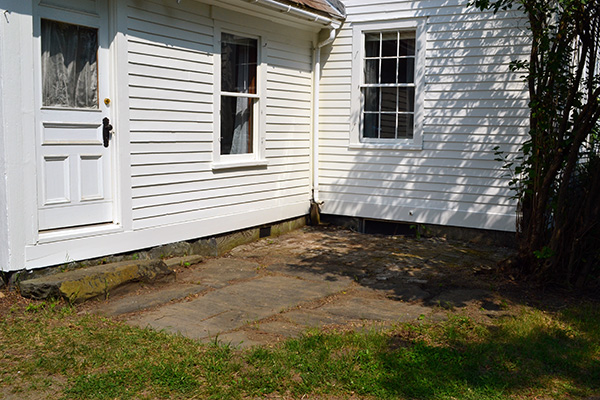 Painted House Exterior Around Patio