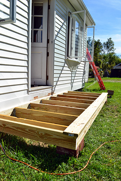 Adding Deck Boards To The Back Stoop