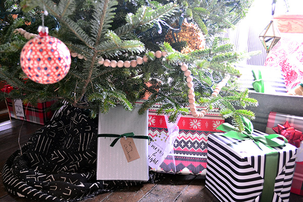 Mudcloth Used As A Christmas Tree Skirt