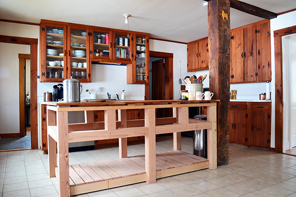 Chunky Wood Kitchen Island Building