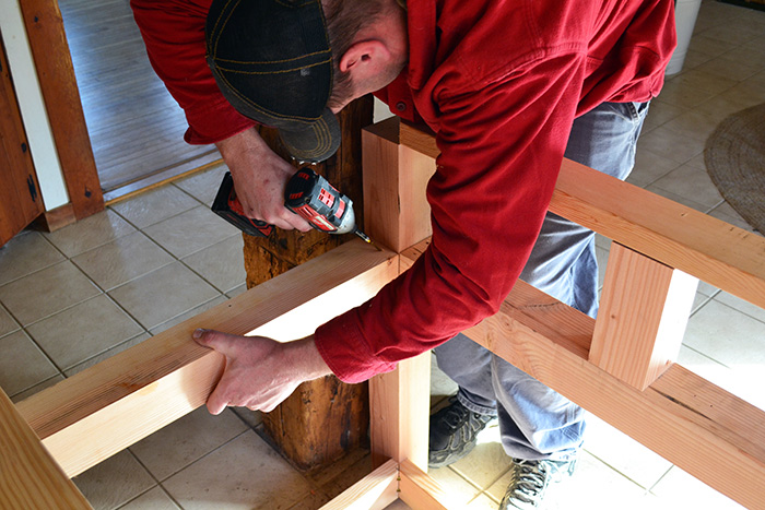 Screwing Together The Kitchen Island Framing