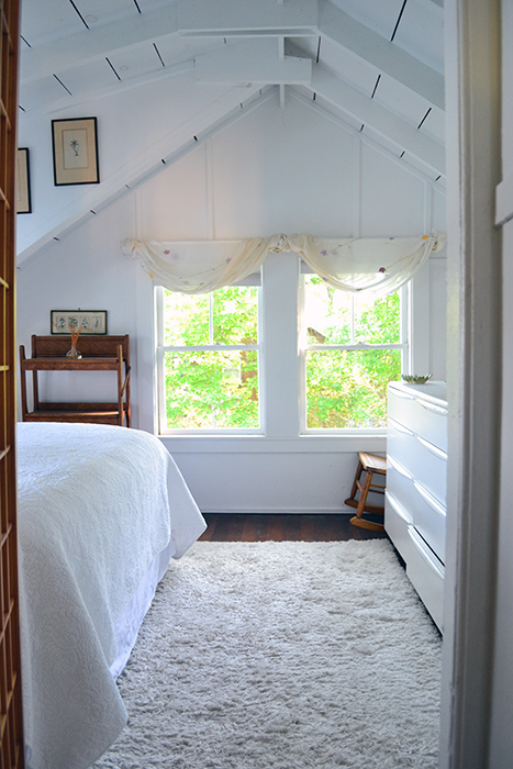 Lofted And Planked Bedroom Celing