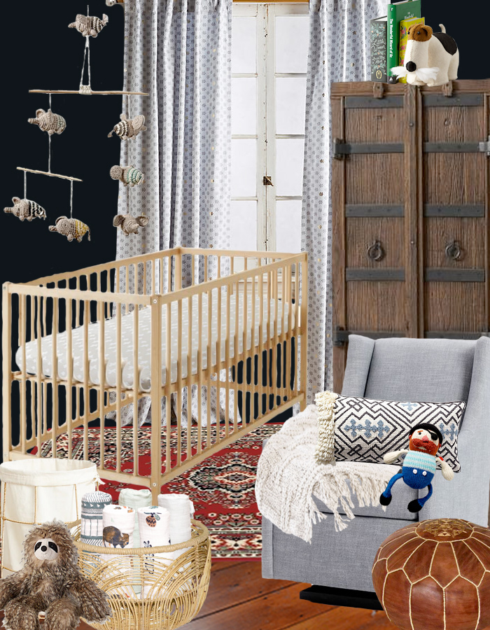 Adding accessories to a gender neutral nursery base for a boy nursery design plan