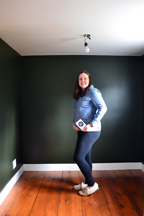 Nursery Progress At 20 Weeks With A Dark Painted Room