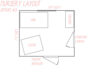 Small nursery layout floor plan option 3