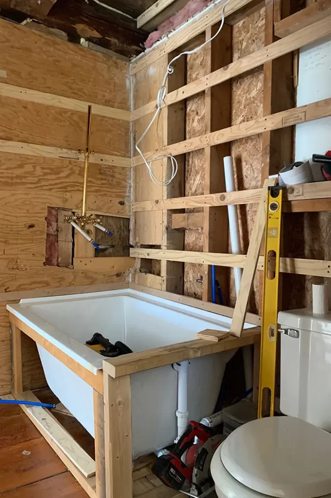 The unglamorous side of renovating our bathroom, working on the electrical, plumbing, and prepping the walls for tiling
