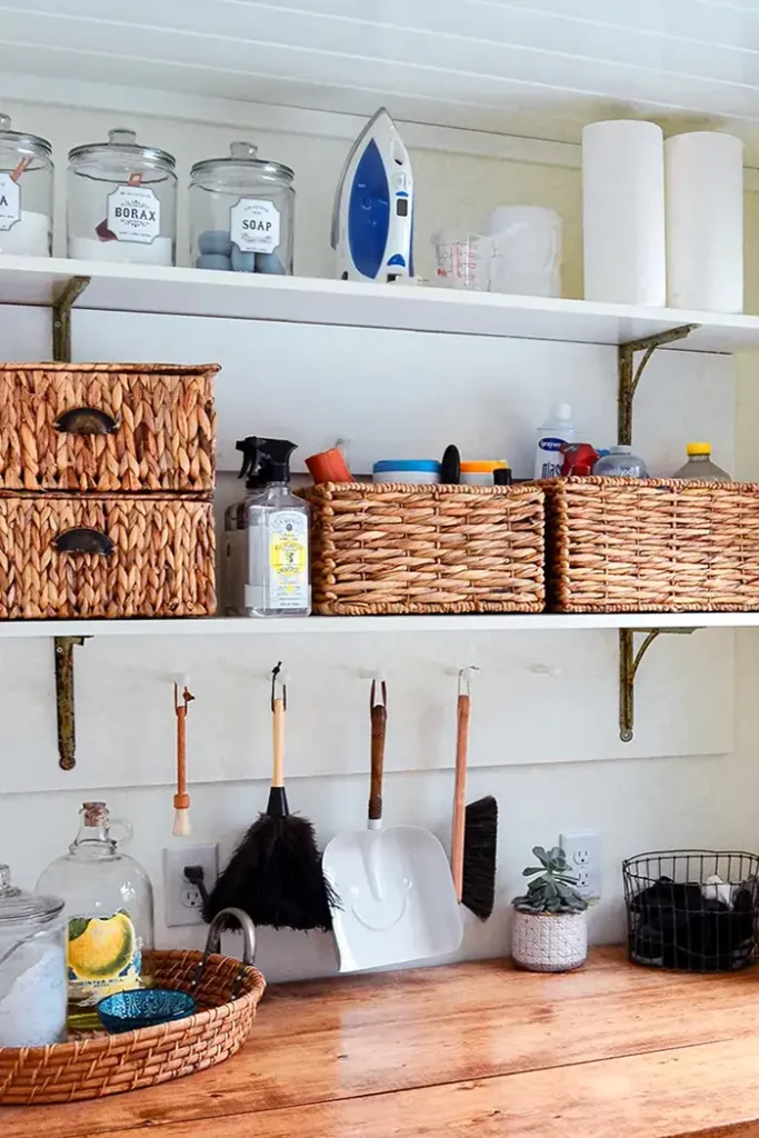 DIY Laundry Room Shelves And Storage Ideas For A Small Space - Angie's Roost