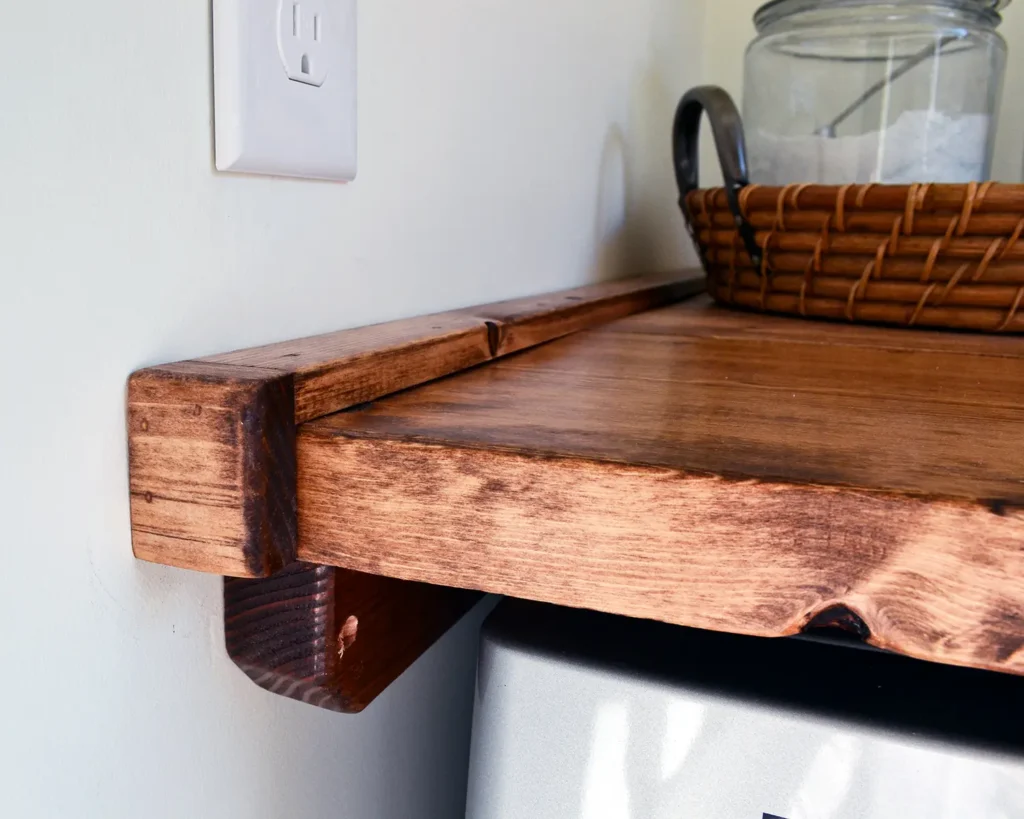 Easy DIY Wood Laundry Room Countertop for Folding