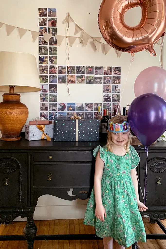 How I create a giant number photo collage to celebrate our daughters' birthdays