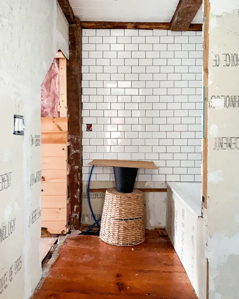 Determining vanity size by stacking things in the vanity space