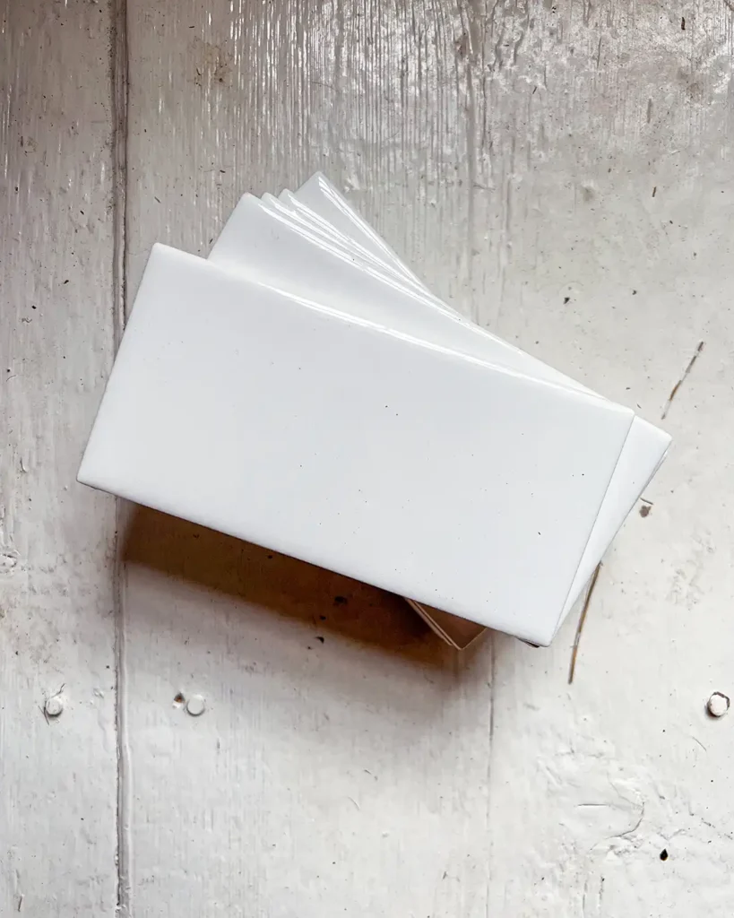 Small white subway tile