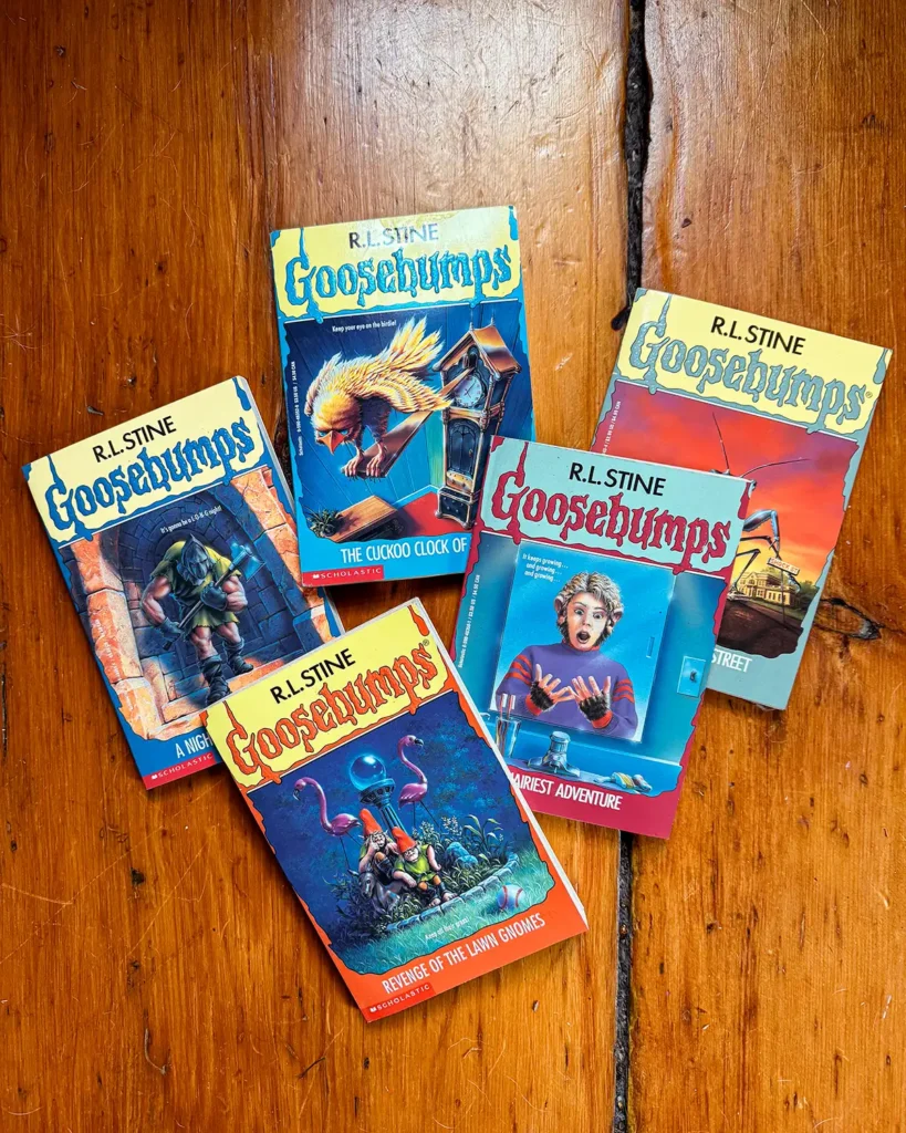 Vintage Goosebumps books are great Halloween books for older kids