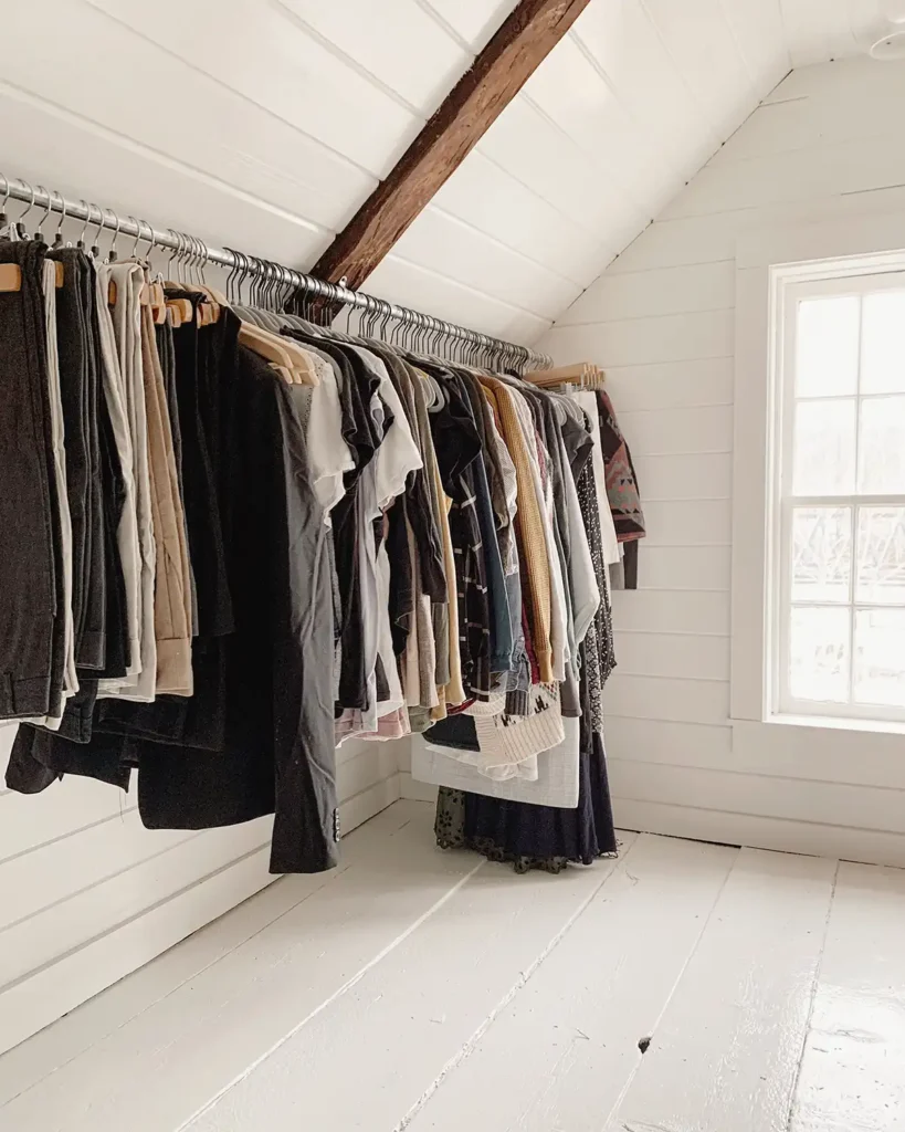 Working decluttering into my daily life by removing one or two items of clothes I no longer need every time I put away the laundry until I feel like I have the amount of clothes I need