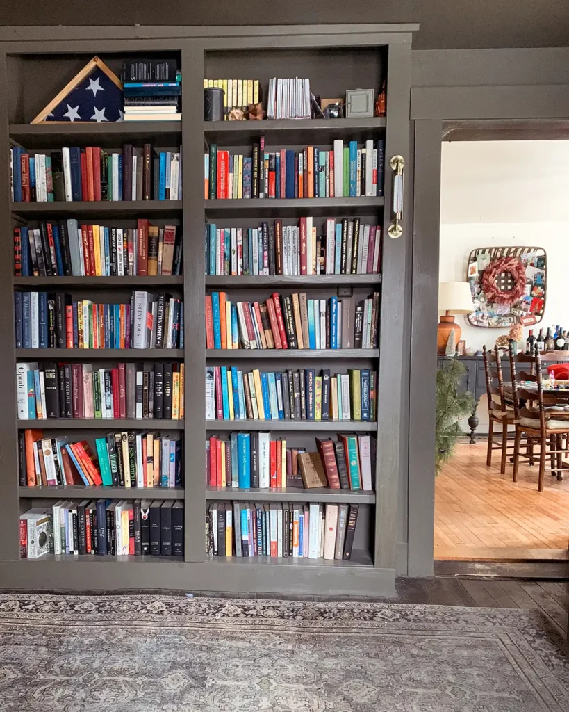 State of the house address 2024 focusing on the projects and rooms we're planning to work on, including this office space with a built in bookcase filled with books
