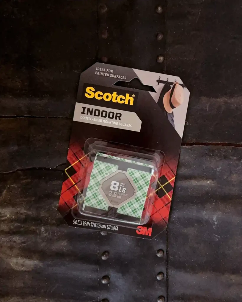 A package of Scotch double-sided mounting squares