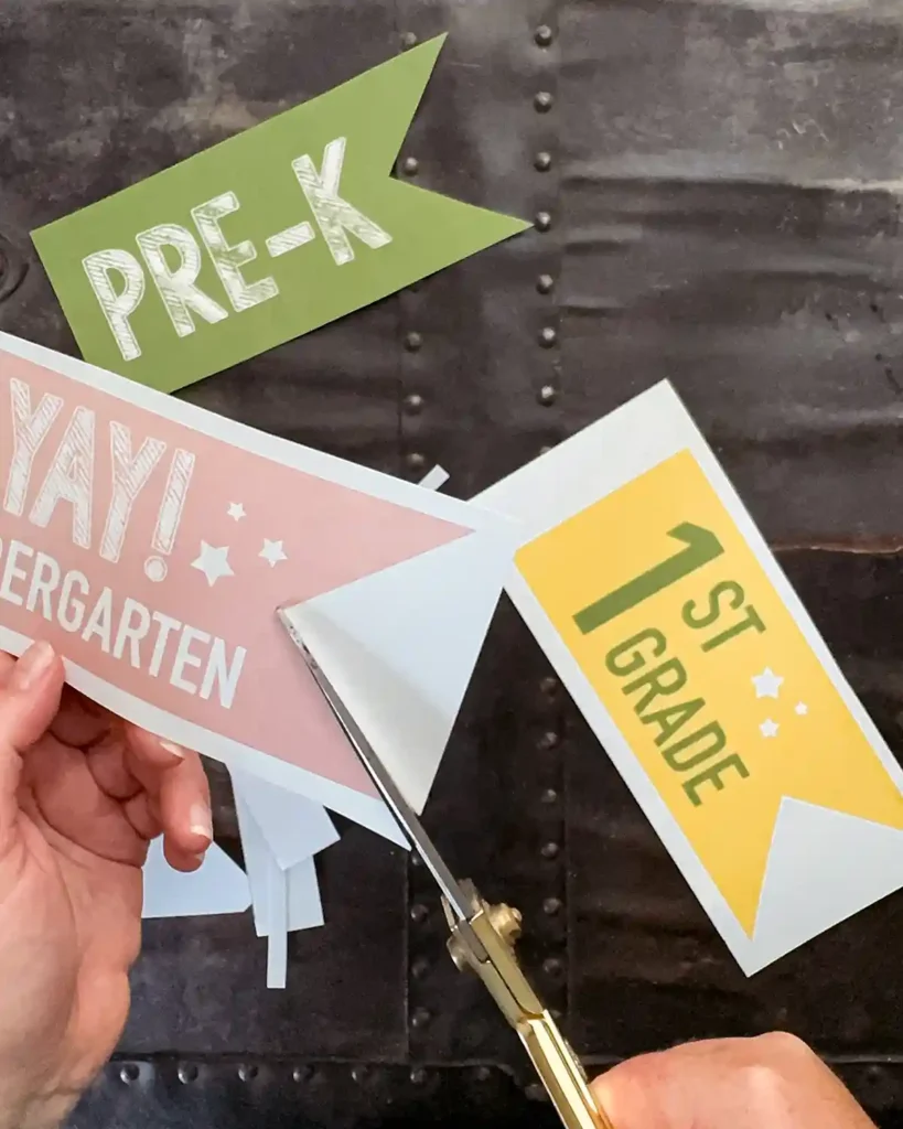 Cutting out back to school banners